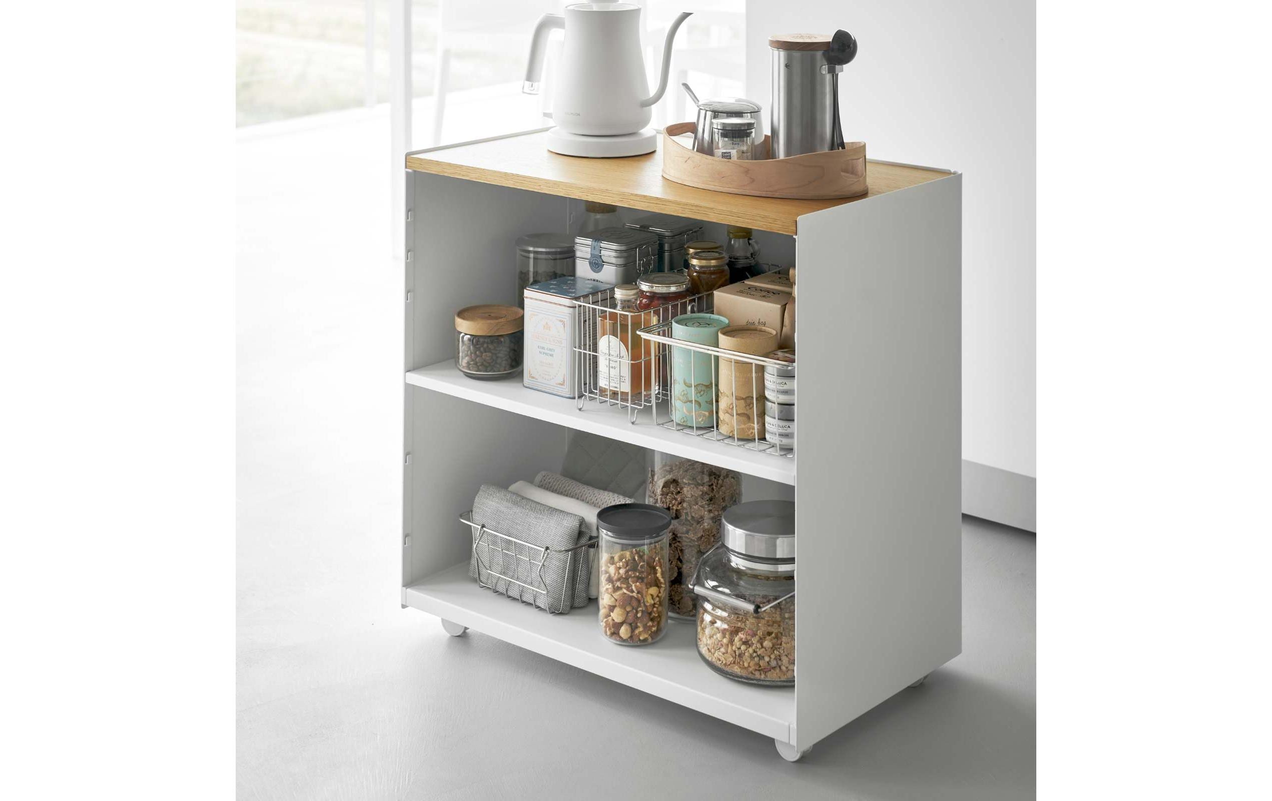 Yamazaki Servierwagen Tower 60.3 x 59 cm, Weiss