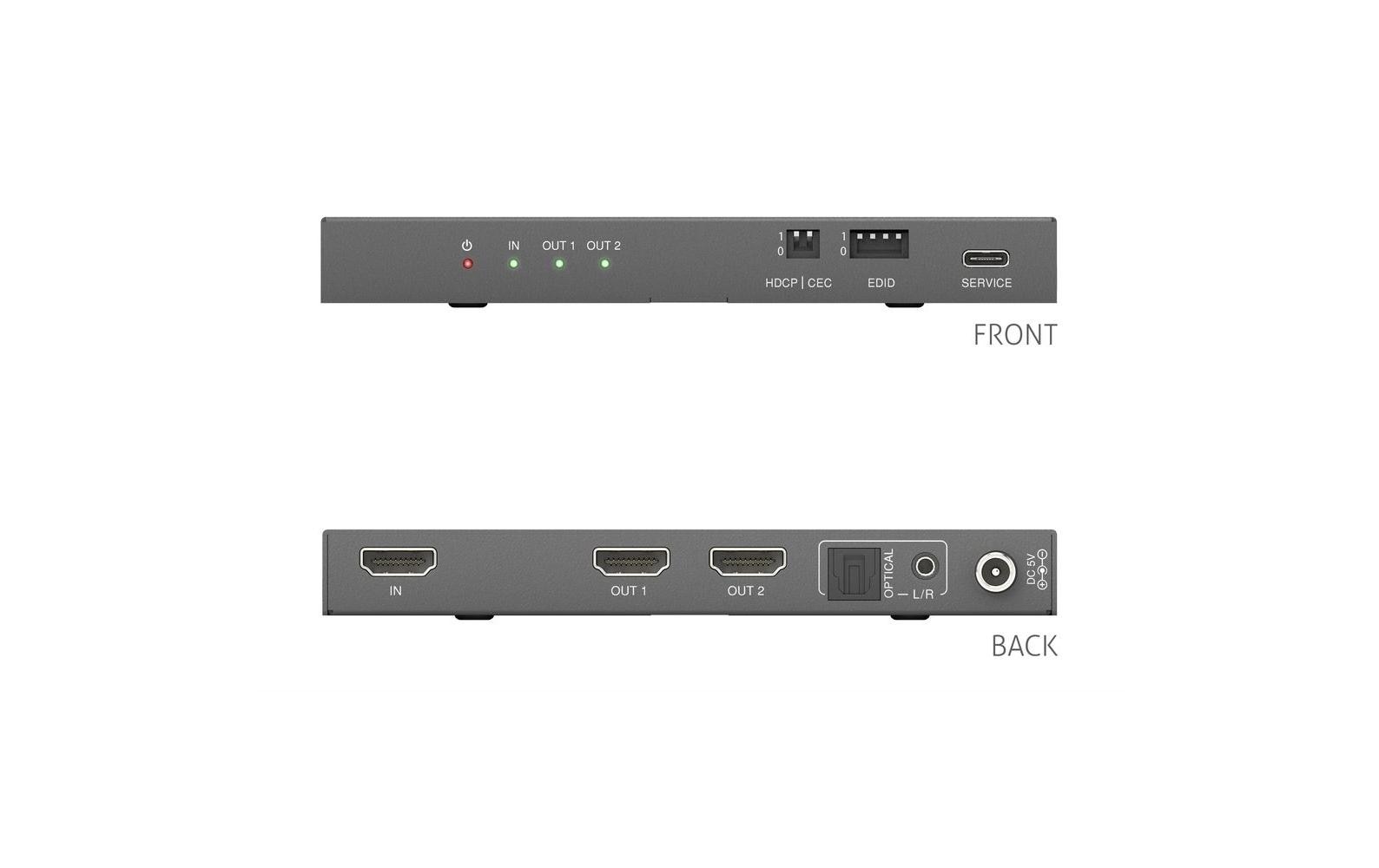 PureTools Splitter PT-SP-HD12-48G 1 x 2 HDMI 2.1 - 48Gbps - 8K