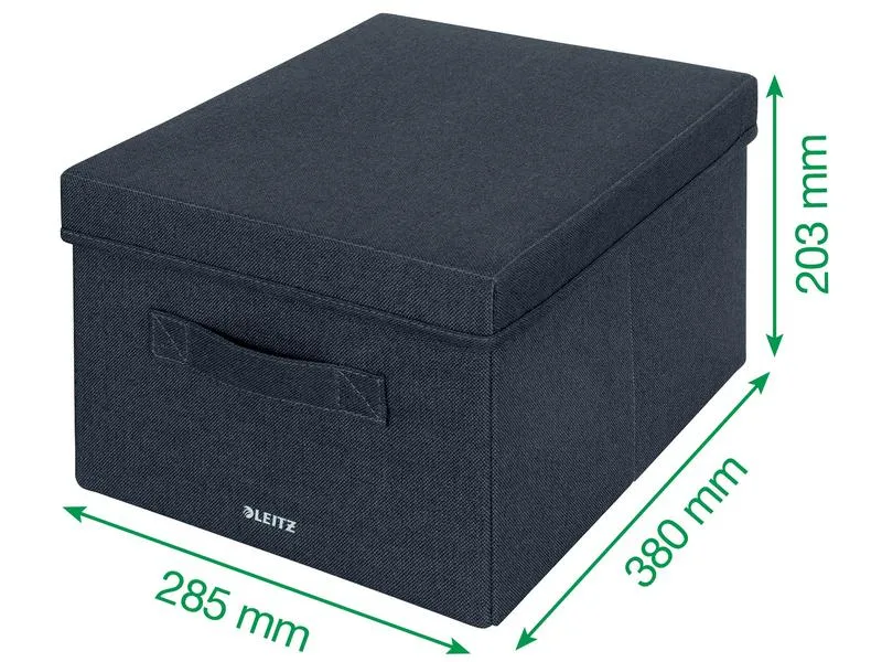 Leitz Faltbox Fabric Dunkelgrau, 2er Pack