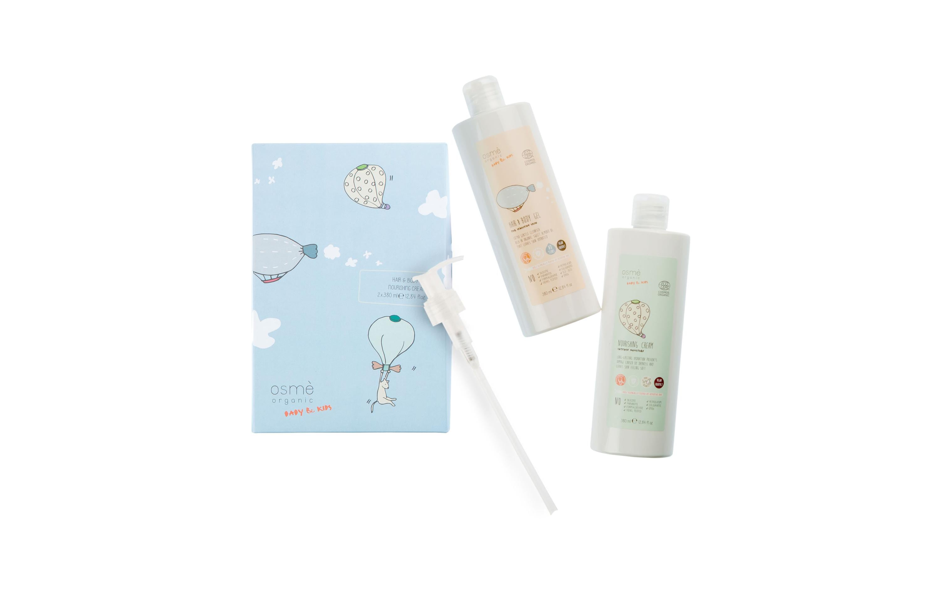 Osmè Organic Badeset Waschgel und Bodylotion 2 x 380 ml 0 m+