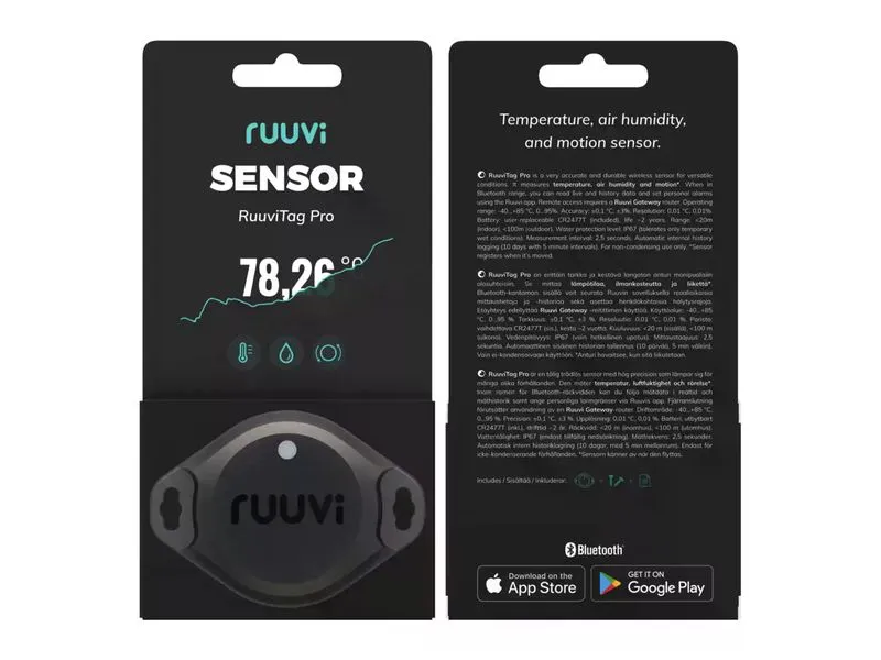ruuvi Temperatur- und Feuchtigkeitsmessgerät RuuviTag Pro 3 in 1 ruuvi Temperatur- und Feuchtigkeitsmessgerät RuuviTag Pro 3 in 1