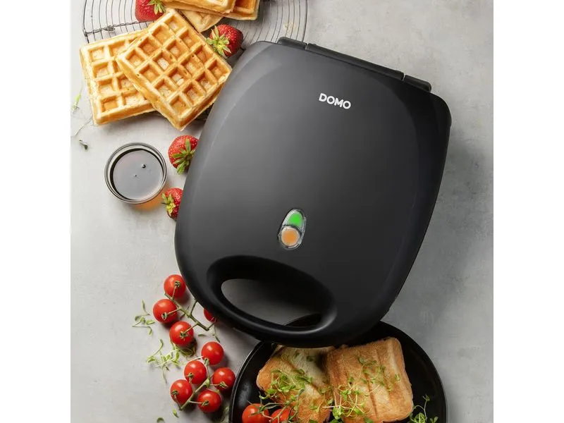 Domo Sandwichmaker und Waffeleisen Schwarz