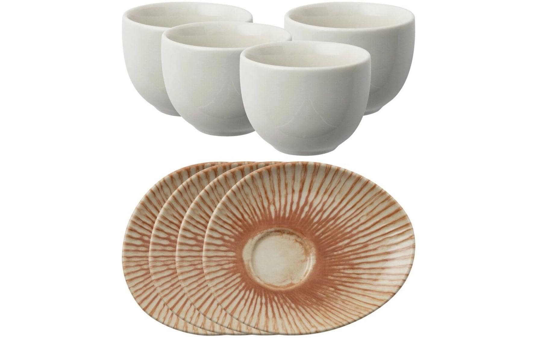 Arthur Krupp Kaffee-Service Sunlight Red 4 Stück,Rot