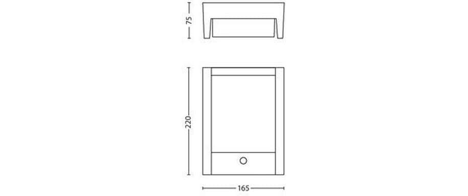 Philips Wandleuchte Arbour UE Bewegungsmelder 2700K Anthrazit