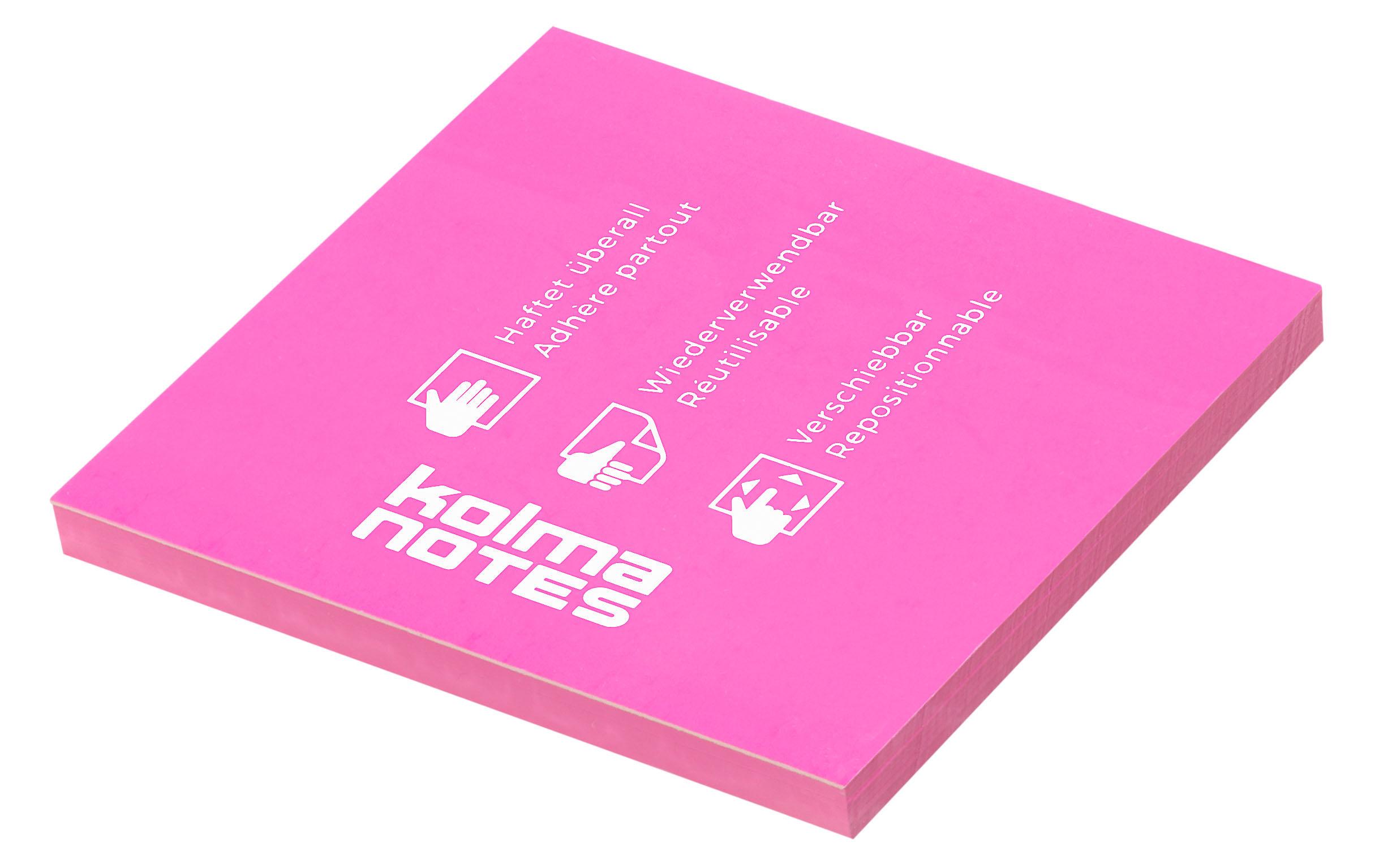 Kolma Notizzettel NOTES 76 x 76 mm Pink, 100 Blatt