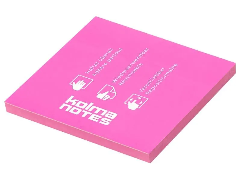 Kolma Notizzettel NOTES 76 x 76 mm Pink, 100 Blatt