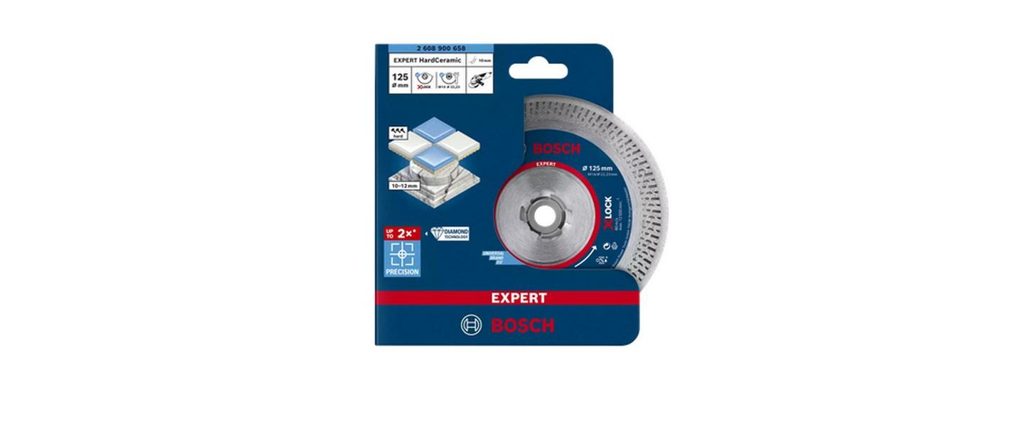 Bosch Professional Diamanttrennscheibe EXPERT HardCeramic X-LOCK, 125 mm