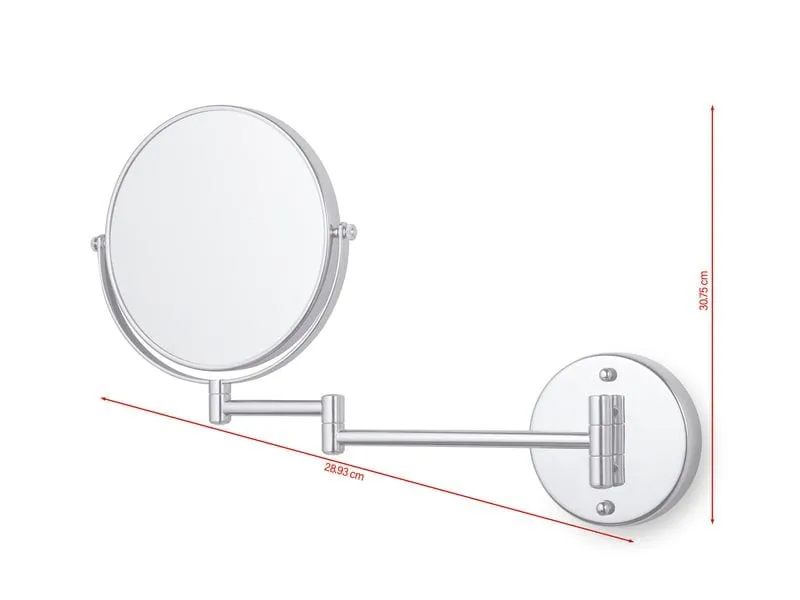 tesa Kosmetikspiegel Visioon, schwenkbar Silber