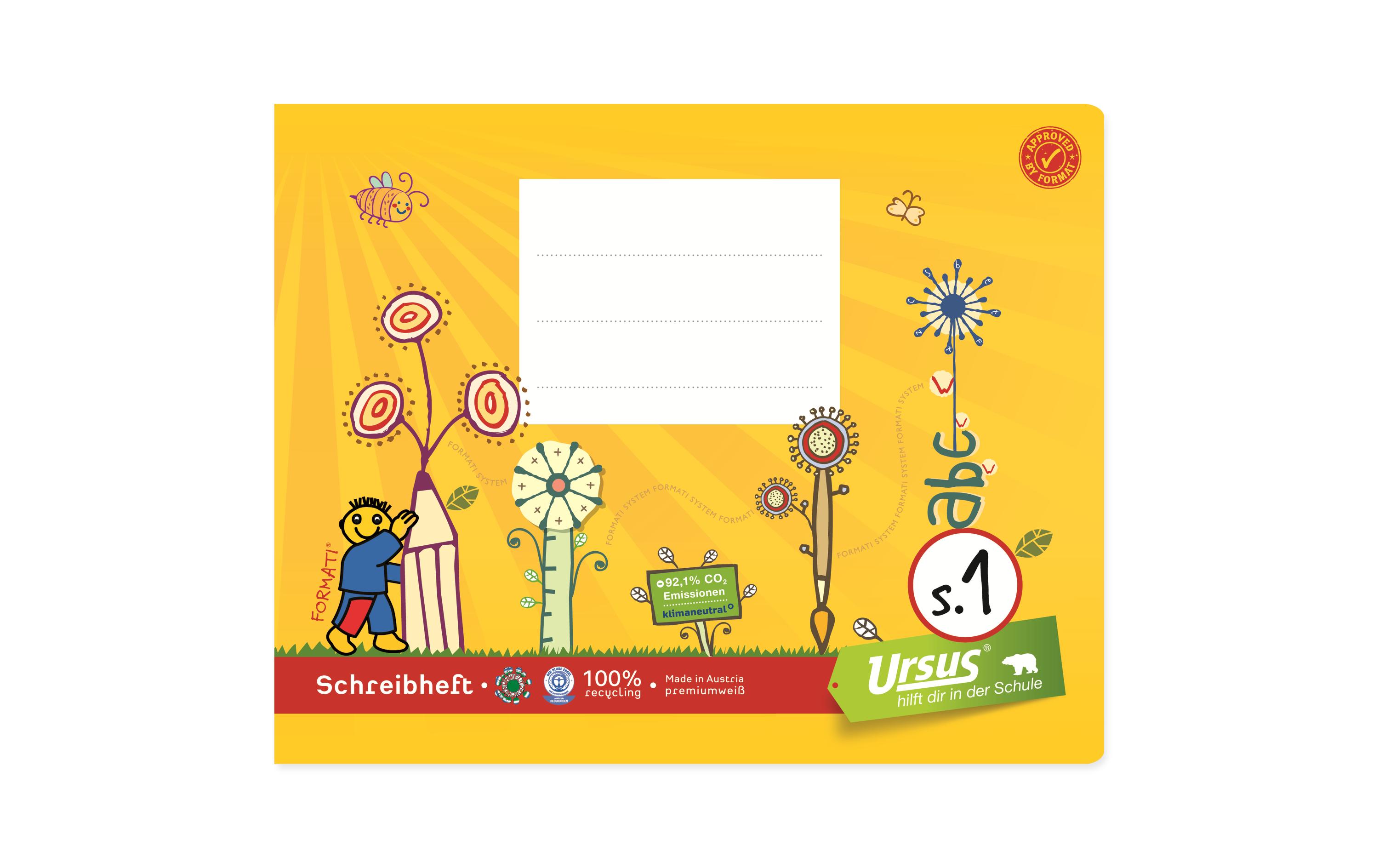 Formati S.1 E5 quer, Liniert, Gelb Formati S.1 E5 quer, Liniert, Gelb