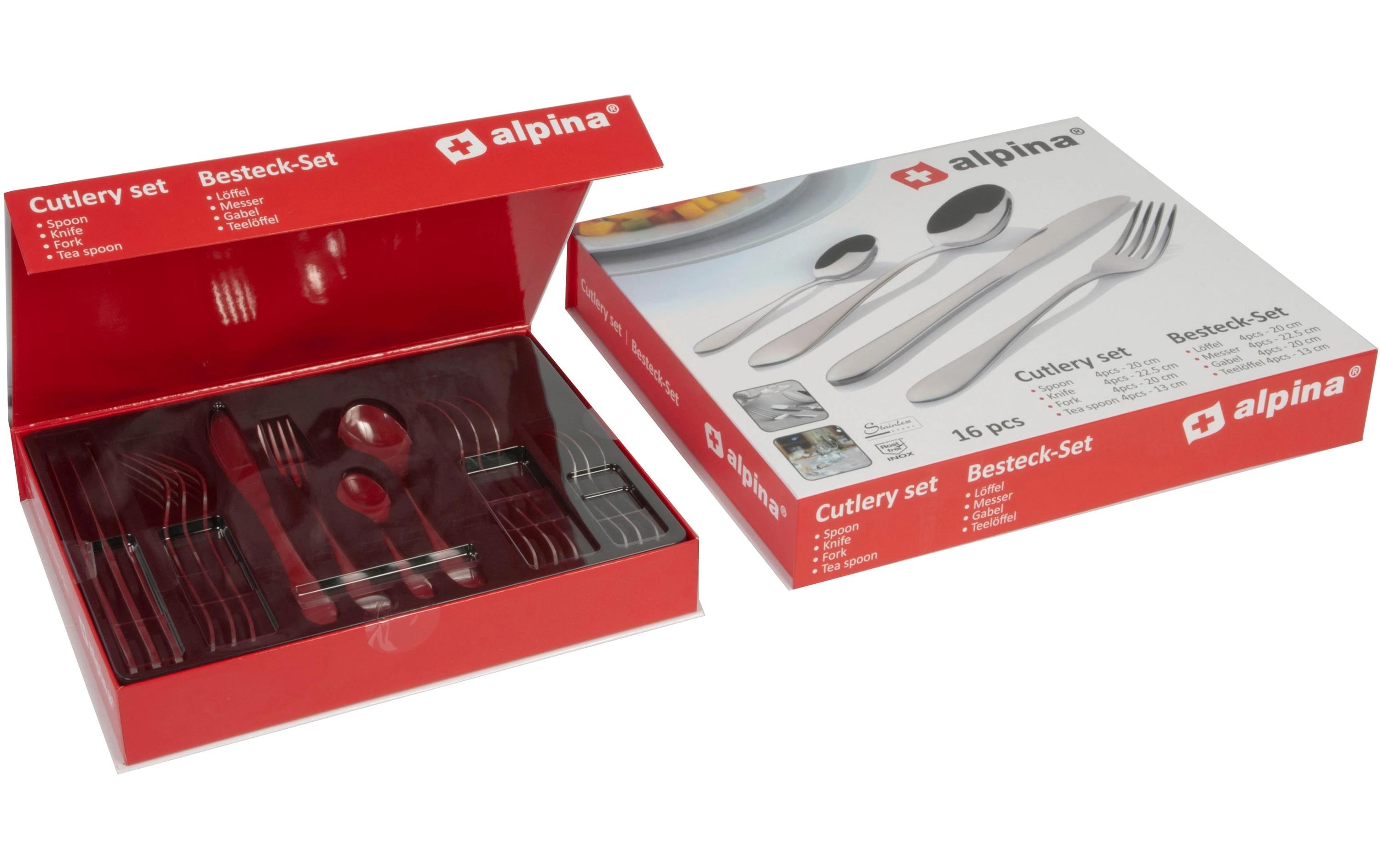 alpina Besteck-Set 16-teilig, Silber