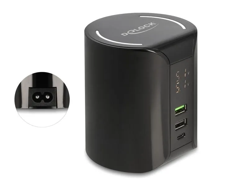 Delock Ladestation 1x USB Type-C, 2x USB Type-A mit Wireless