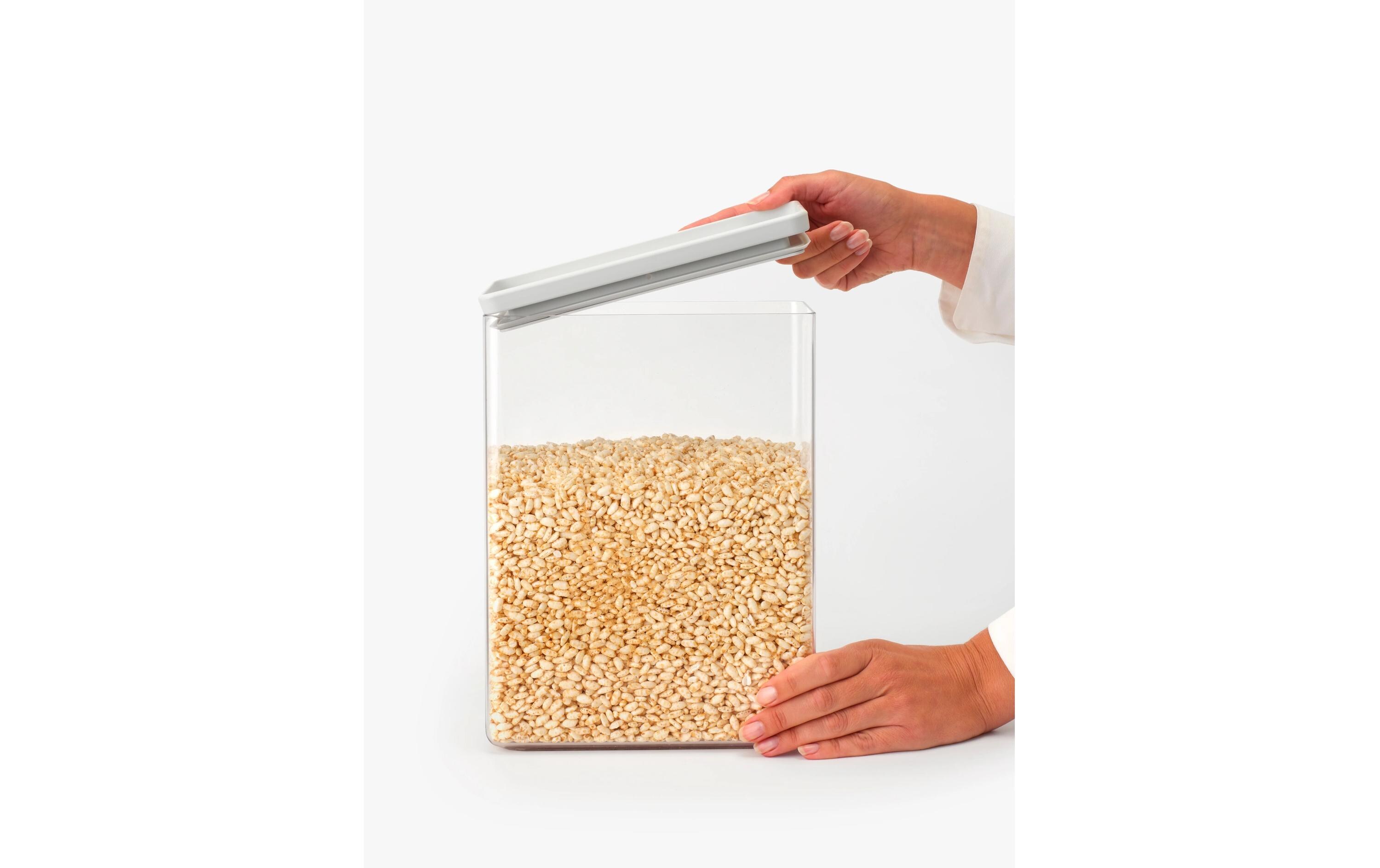 Brabantia Vorratsdose Tasty+ 5.4 l, Hellgrau/Transparent