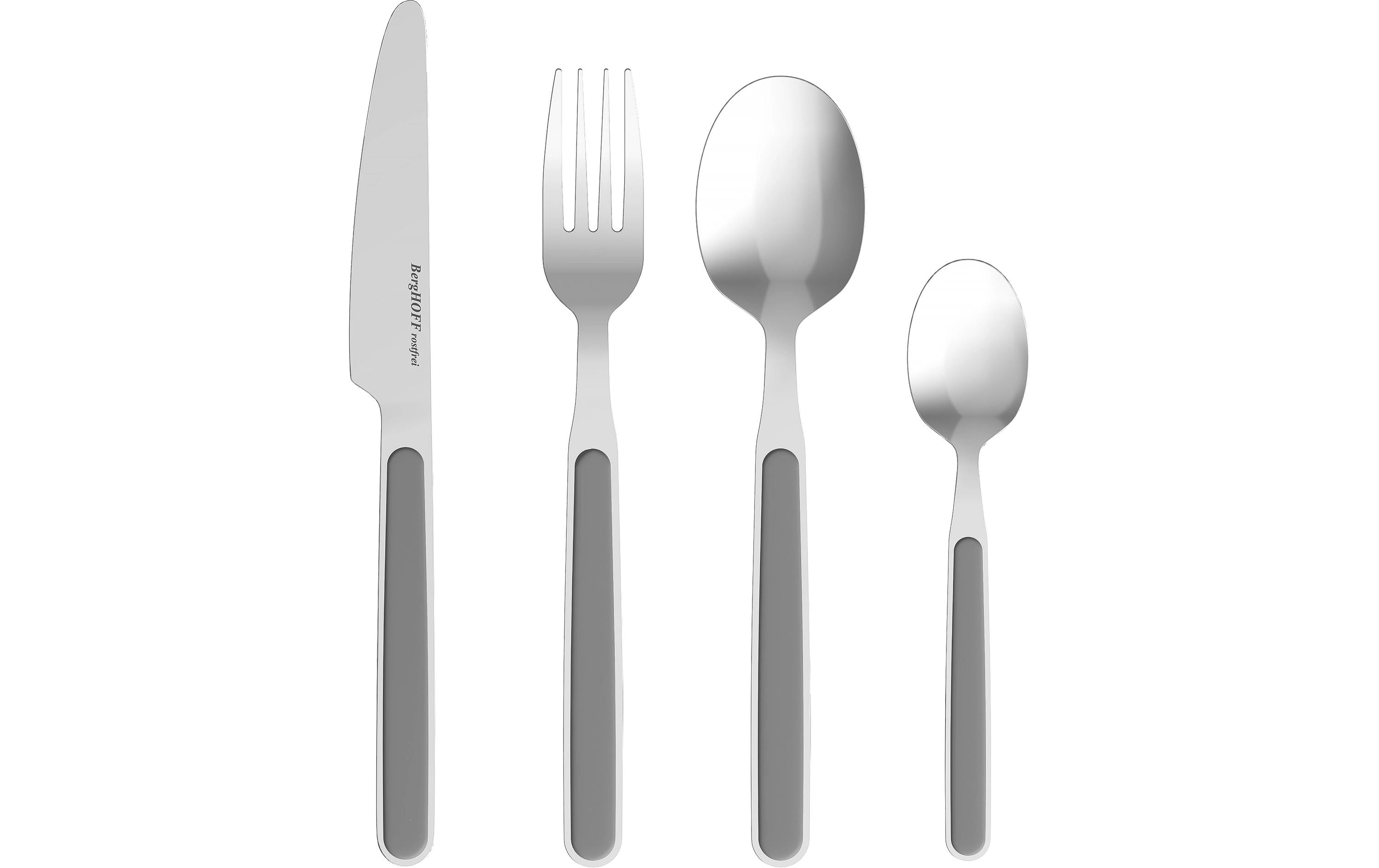 BergHOFF Besteck-Set Leo Balance Moonmist 24-teilig, Grau/Silber