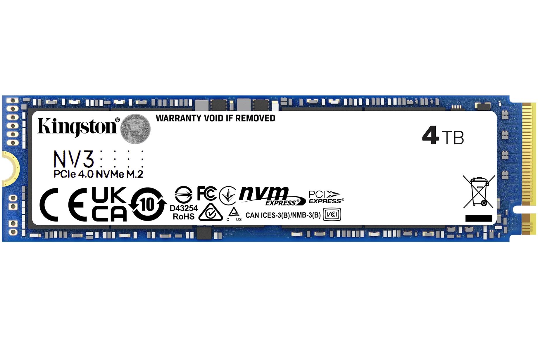 Kingston SSD NV3 M.2 2280 NVMe 4000 GB Kingston SSD NV3 M.2 2280 NVMe 4000 GB