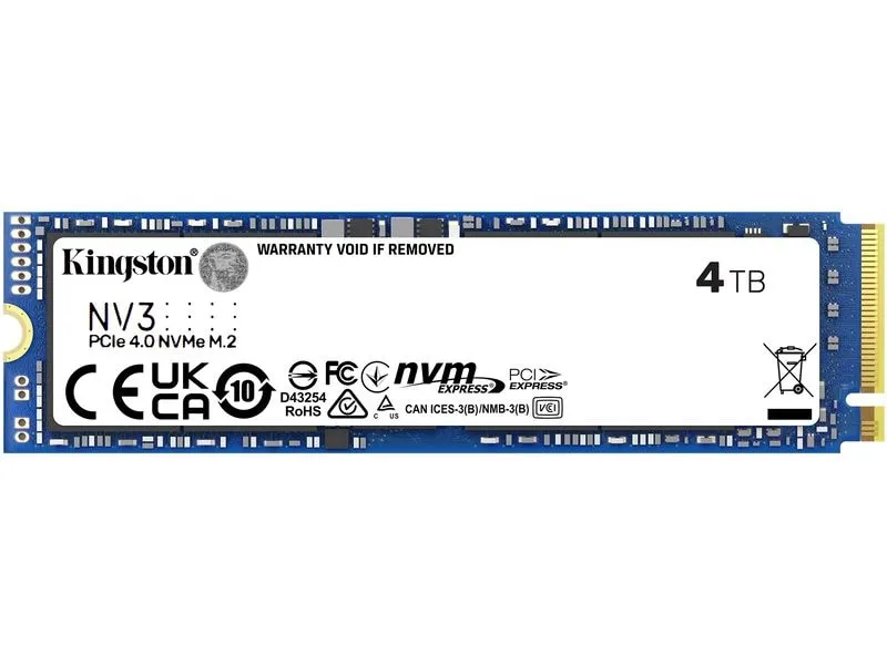 Kingston SSD NV3 M.2 2280 NVMe 4000 GB Kingston SSD NV3 M.2 2280 NVMe 4000 GB