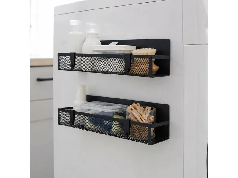 relaxdays Gewürzregale Schwarz 4er Set