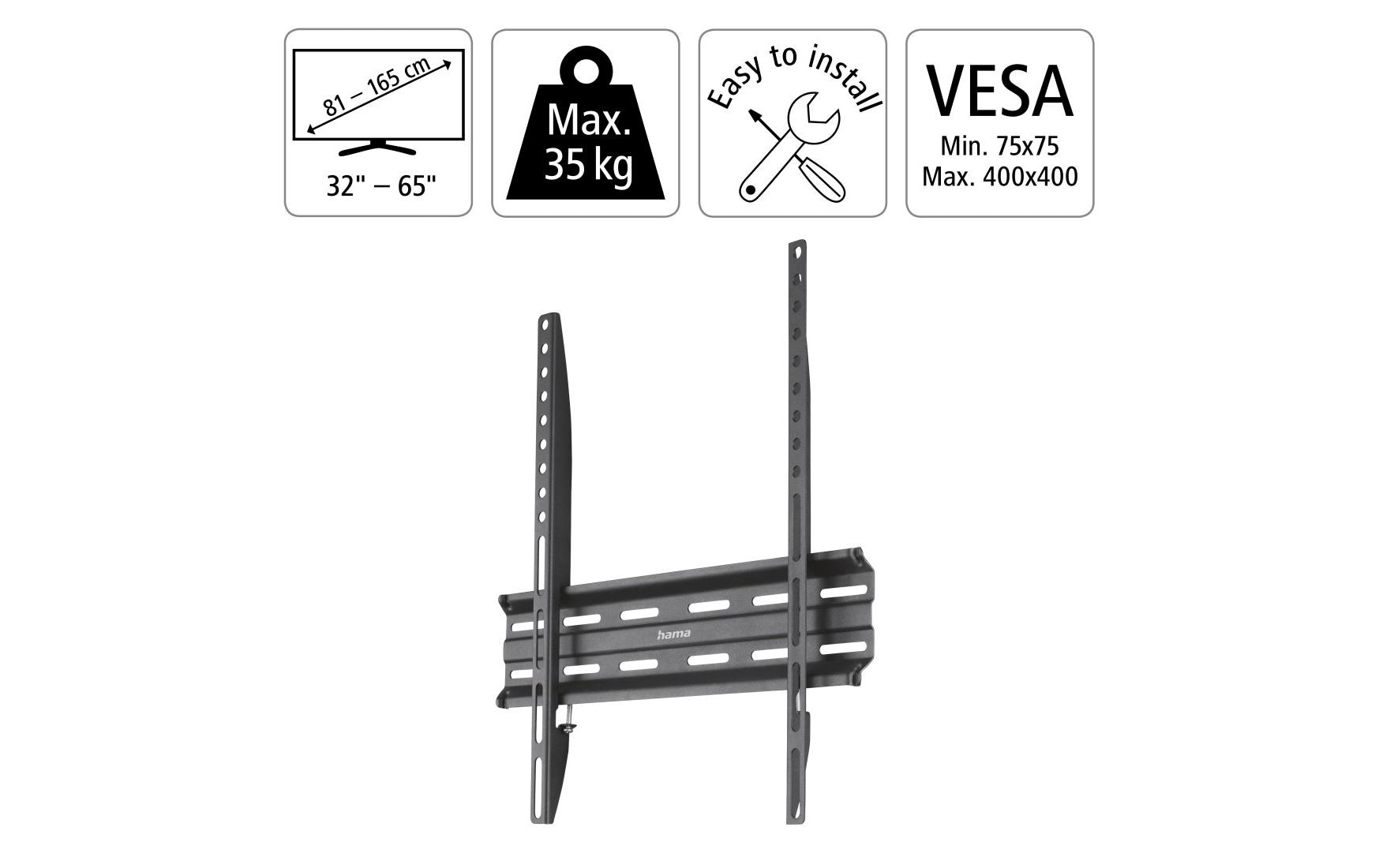 Hama Technics AG TV-Wandhalterung 65 Schwarz