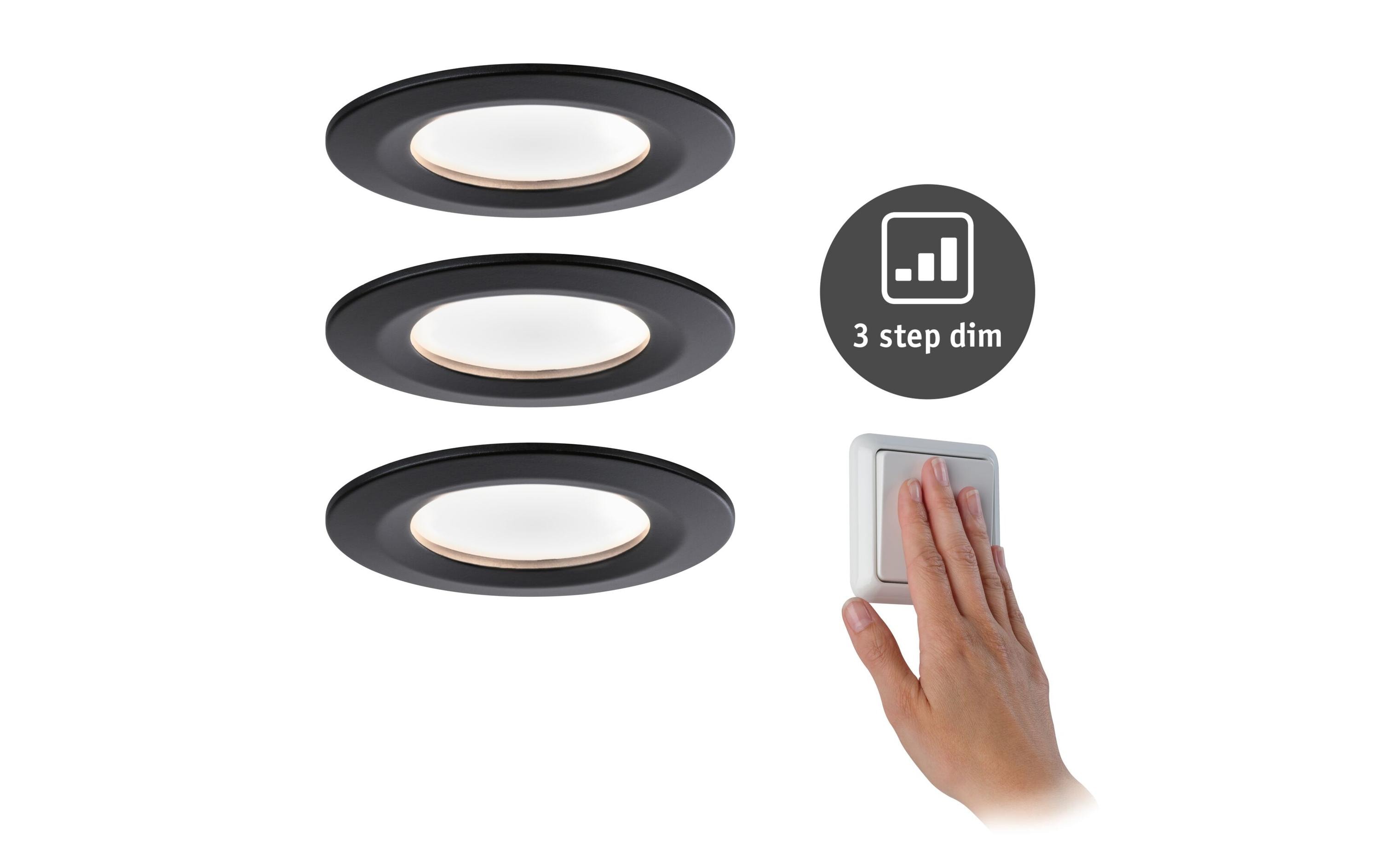 Paulmann Einbauleuchte Nova Starr Basisset, Schwarz Paulmann Einbauleuchte Nova Starr Basisset, Schwarz