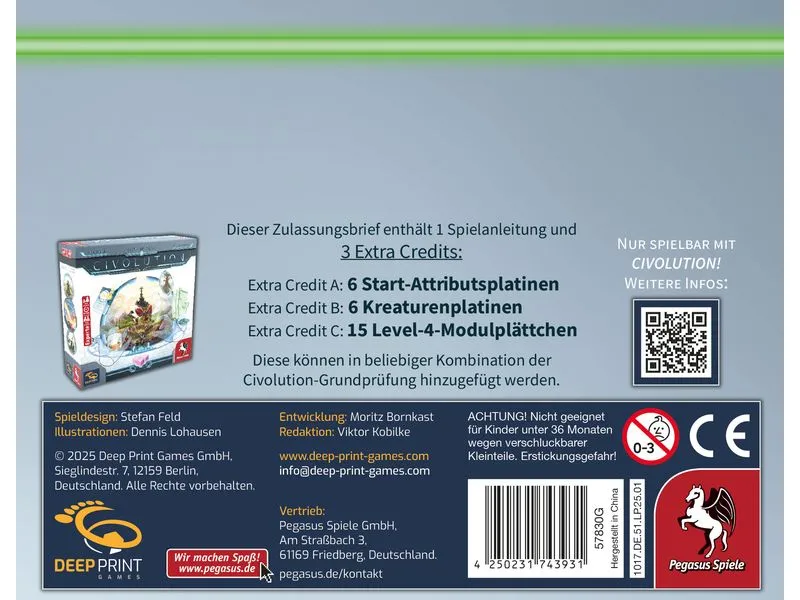 Pegasus Spiele Expertenspiel Erweiterung Civolution Acceptance Letter -DE- Pegasus Spiele Expertenspiel Erweiterung Civolution Acceptance Letter -DE-