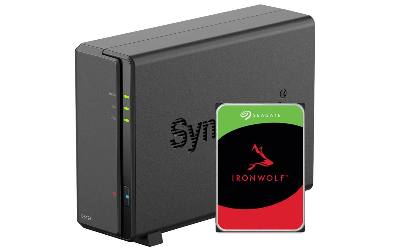Synology NAS DiskStation DS124 1-bay Seagate Ironwolf 4 TB Synology NAS DiskStation DS124 1-bay Seagate Ironwolf 4 TB