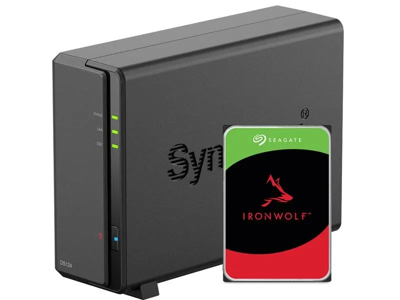 Synology NAS DiskStation DS124 1-bay Seagate Ironwolf 2 TB Synology NAS DiskStation DS124 1-bay Seagate Ironwolf 2 TB