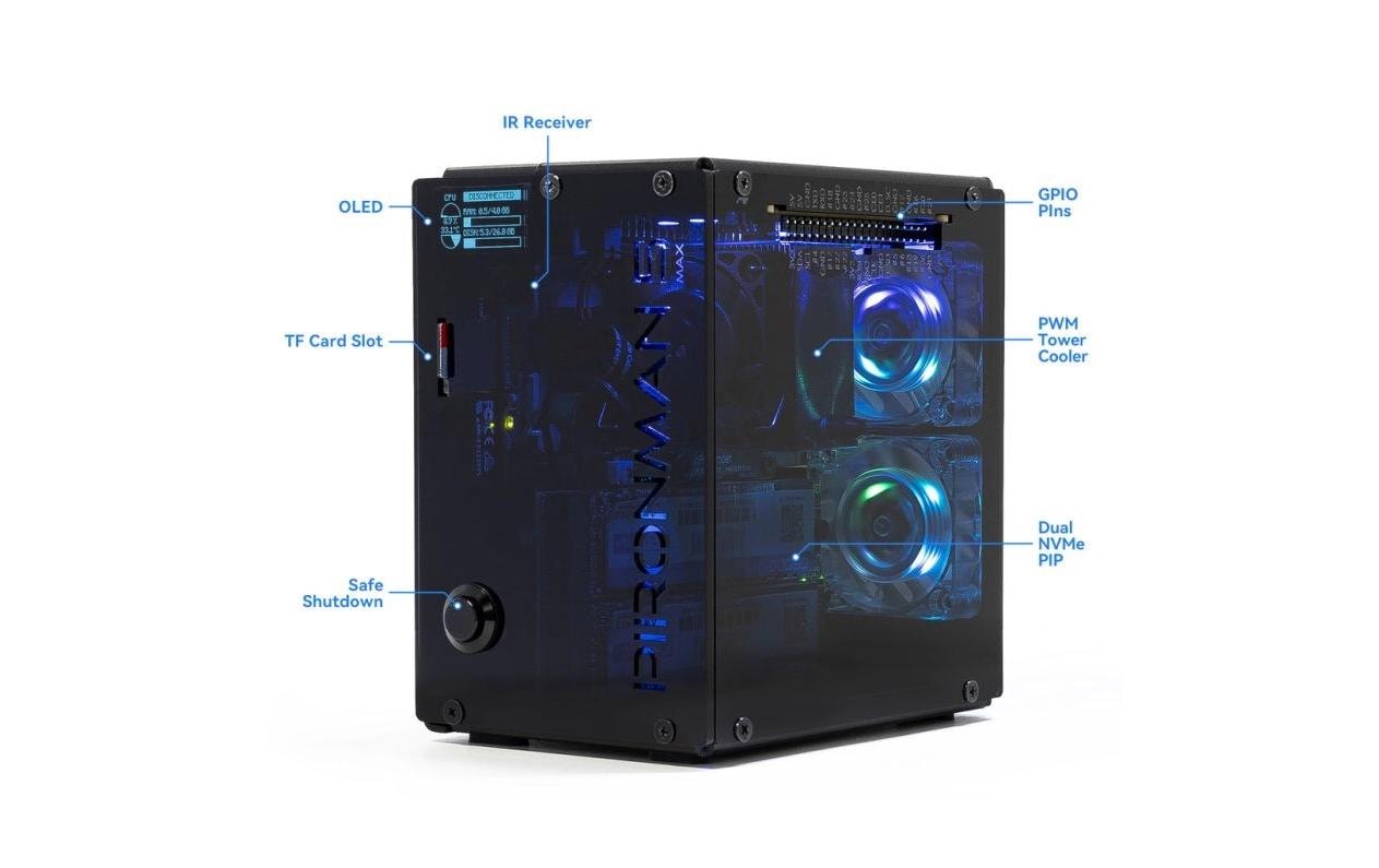 Raspberry Pi Gehäuse Pironman 5 MAX