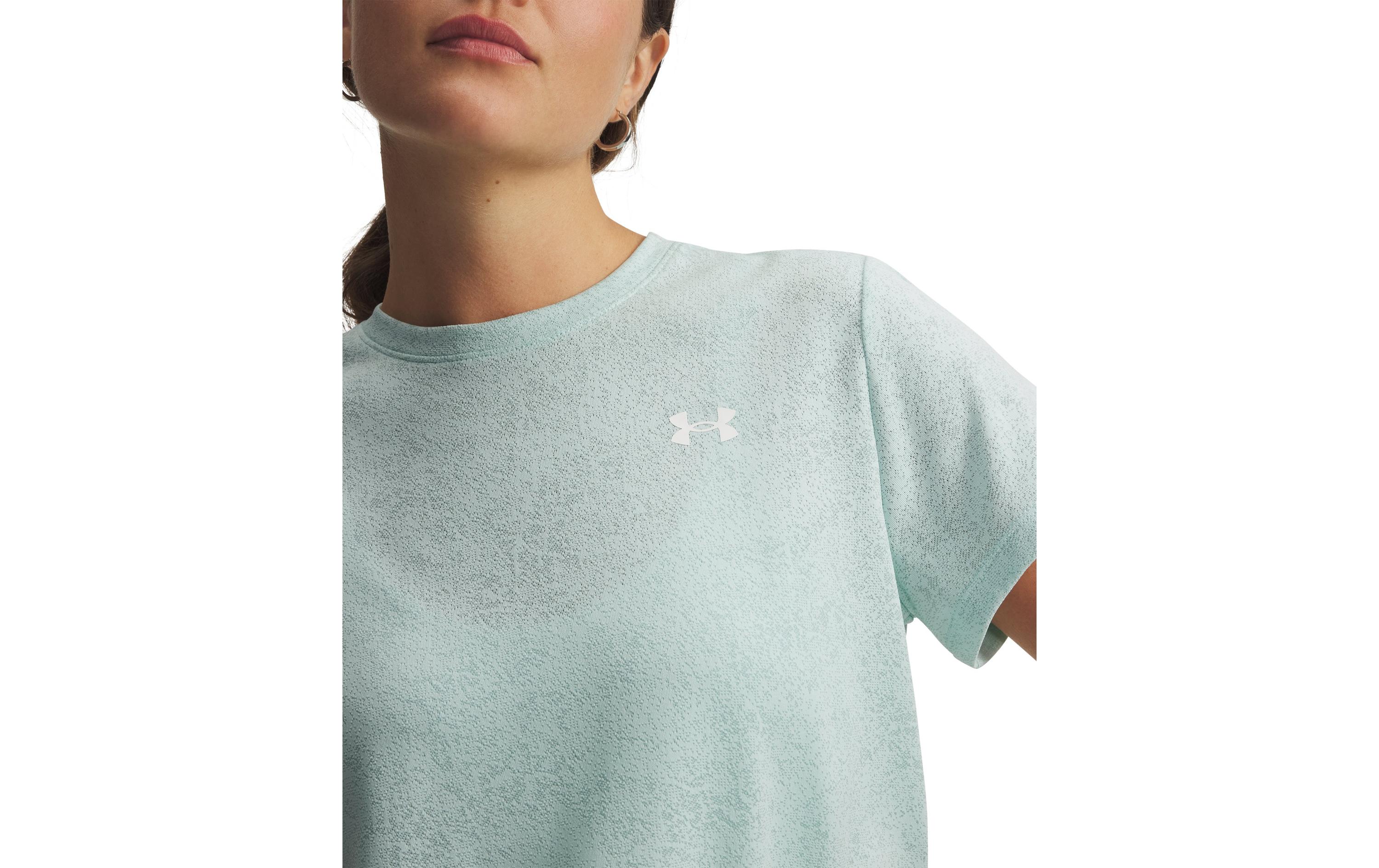 UNDER ARMOUR T-Shirt Tech Pixelate Solid Short Sleeve Mint, L