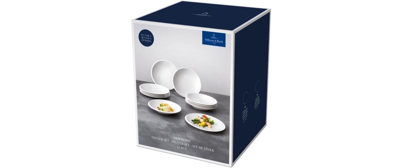 Villeroy & Boch New Moon Dinner-Set 12-teilig, Weiss