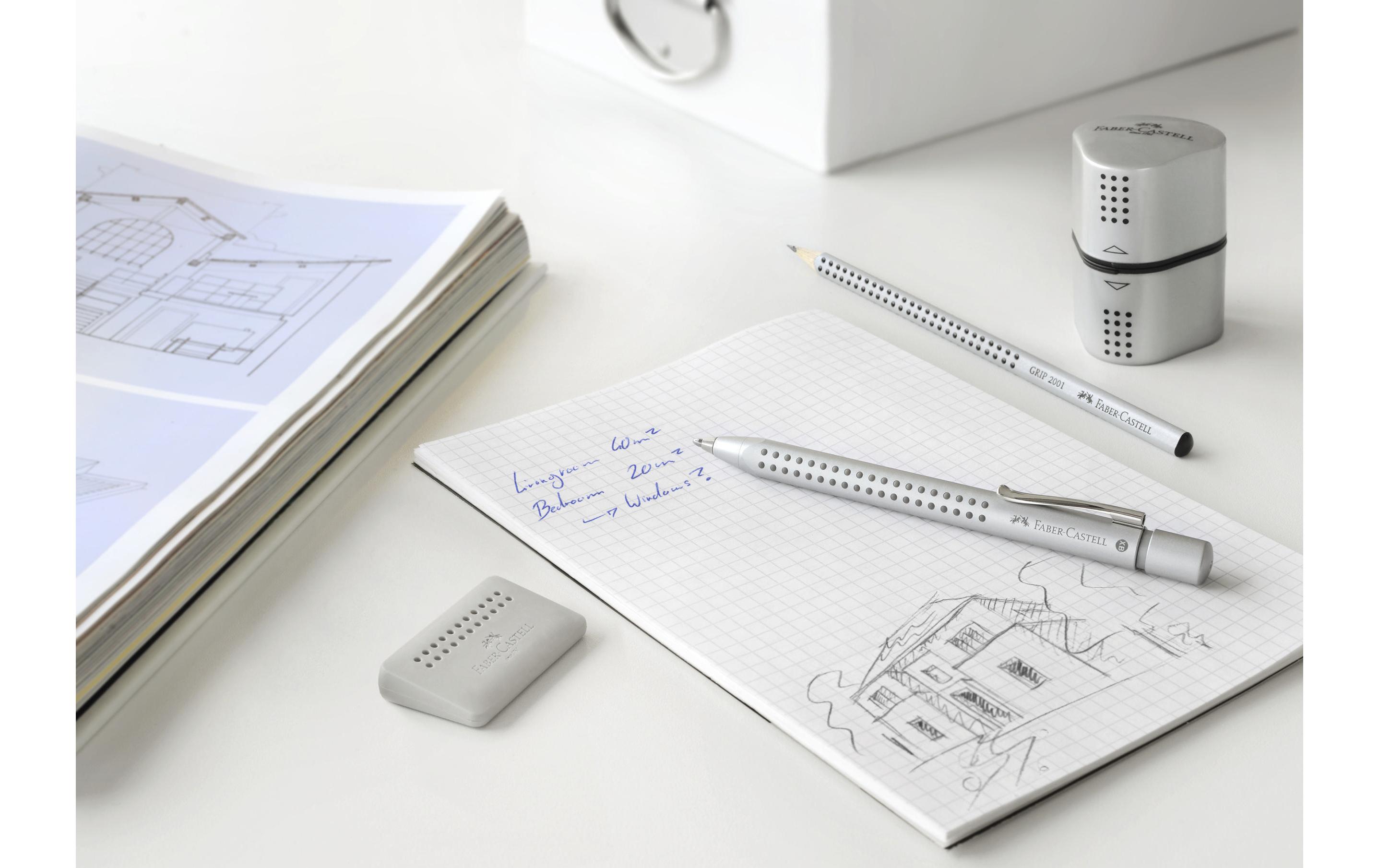 Faber-Castell Spitzer Grip 2001 Dreifach Manuell, Silber