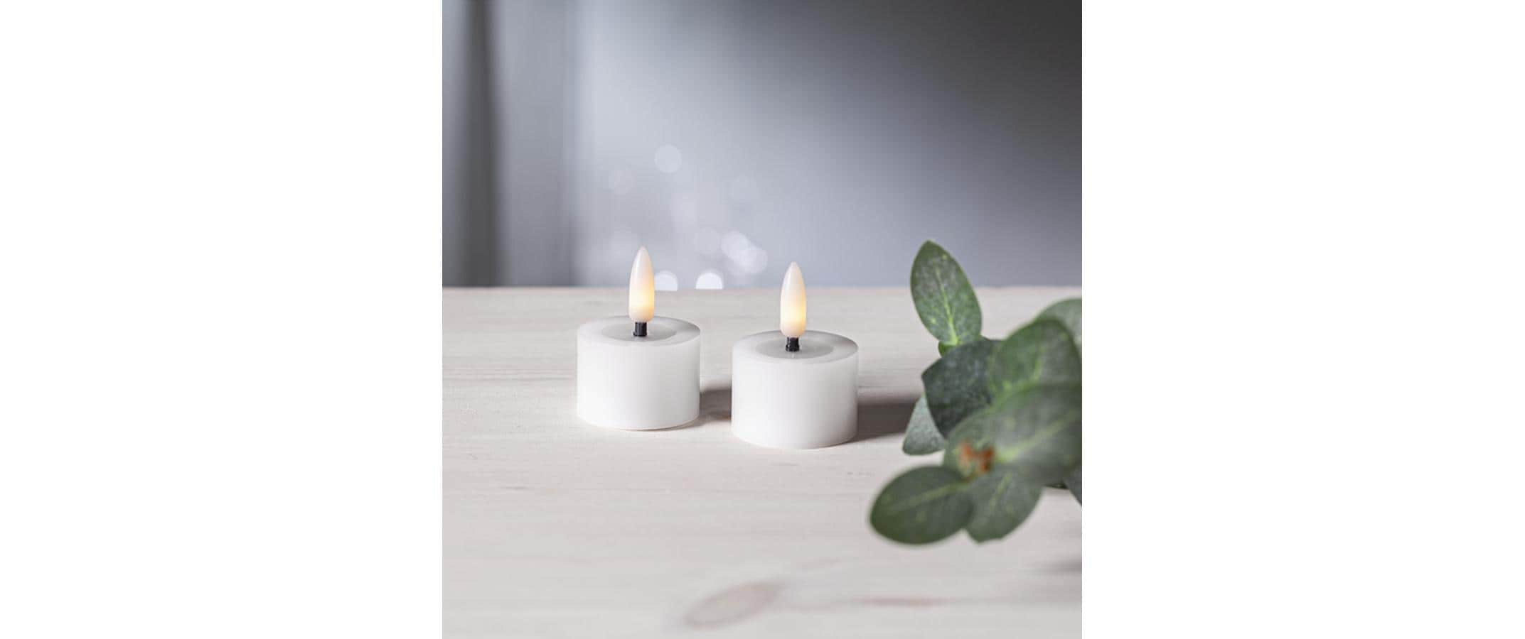 Star Trading LED Teelichter Set 2 Pack Flow 5 cm – weiss