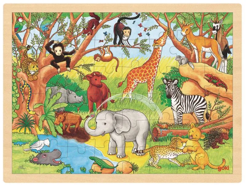 Goki Puzzle Einlegepuzzle Afrika Goki Puzzle Einlegepuzzle Afrika