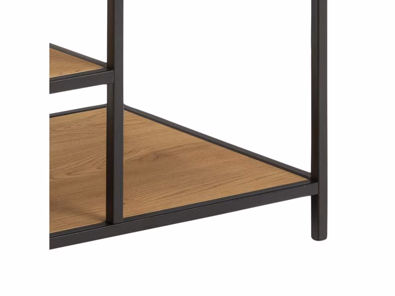 AC Design Garderobe Seaford 77 x 45 x 165 cm, Eiche/Schwarz