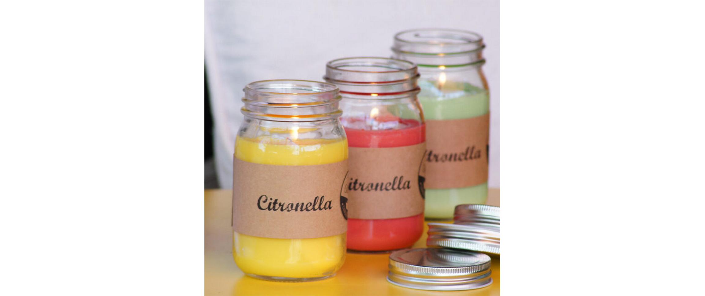 balthasar Gartenkerze Citronella Jar Gelb