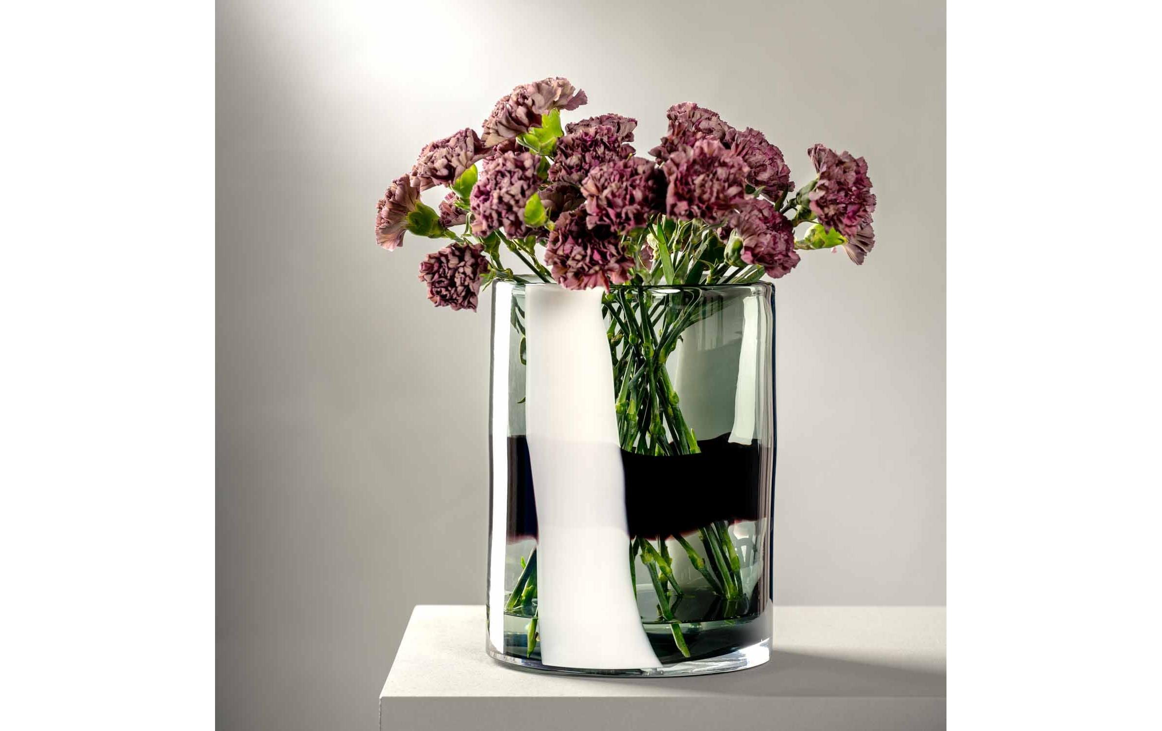 Leonardo Vase Banda Nera 26 cm, Schwarz