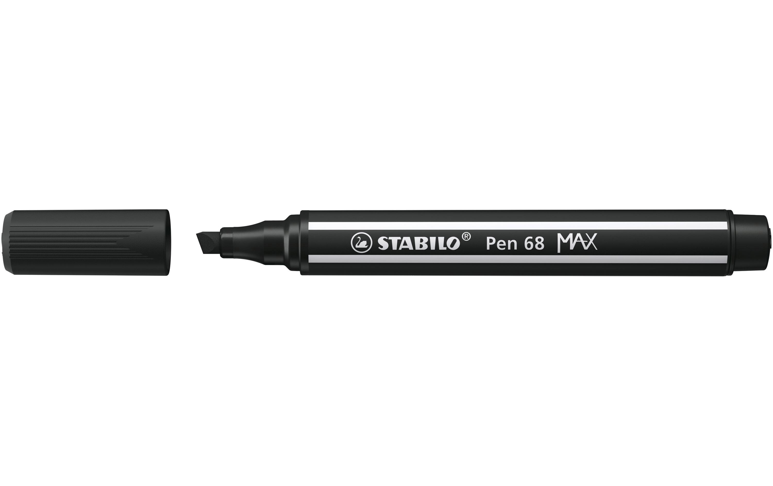 STABILO Filzstift Pen 68 MAX Schwarz, 5 Stück