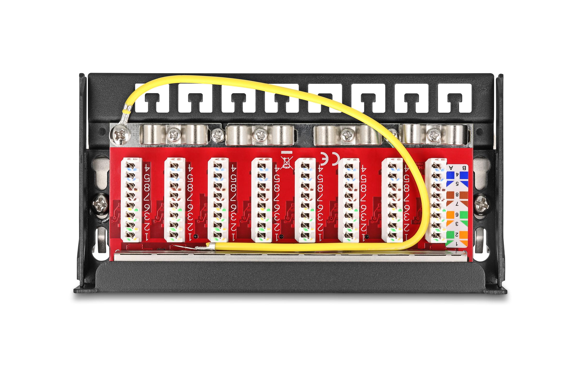 Delock Patchpanel 8-Port Desktop/DIN-Rail/Wand