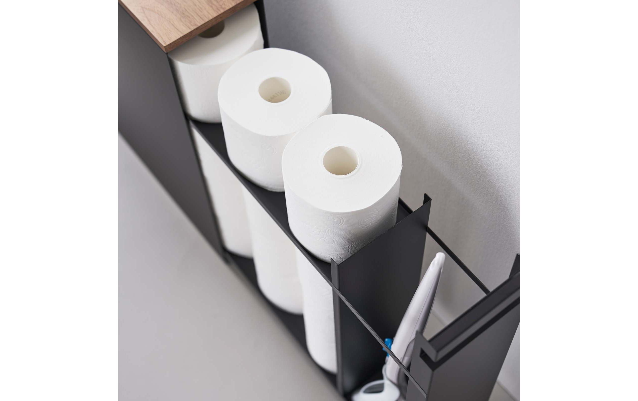 Yamazaki Badezimmerregal Tower 56 x 55 cm, Schwarz