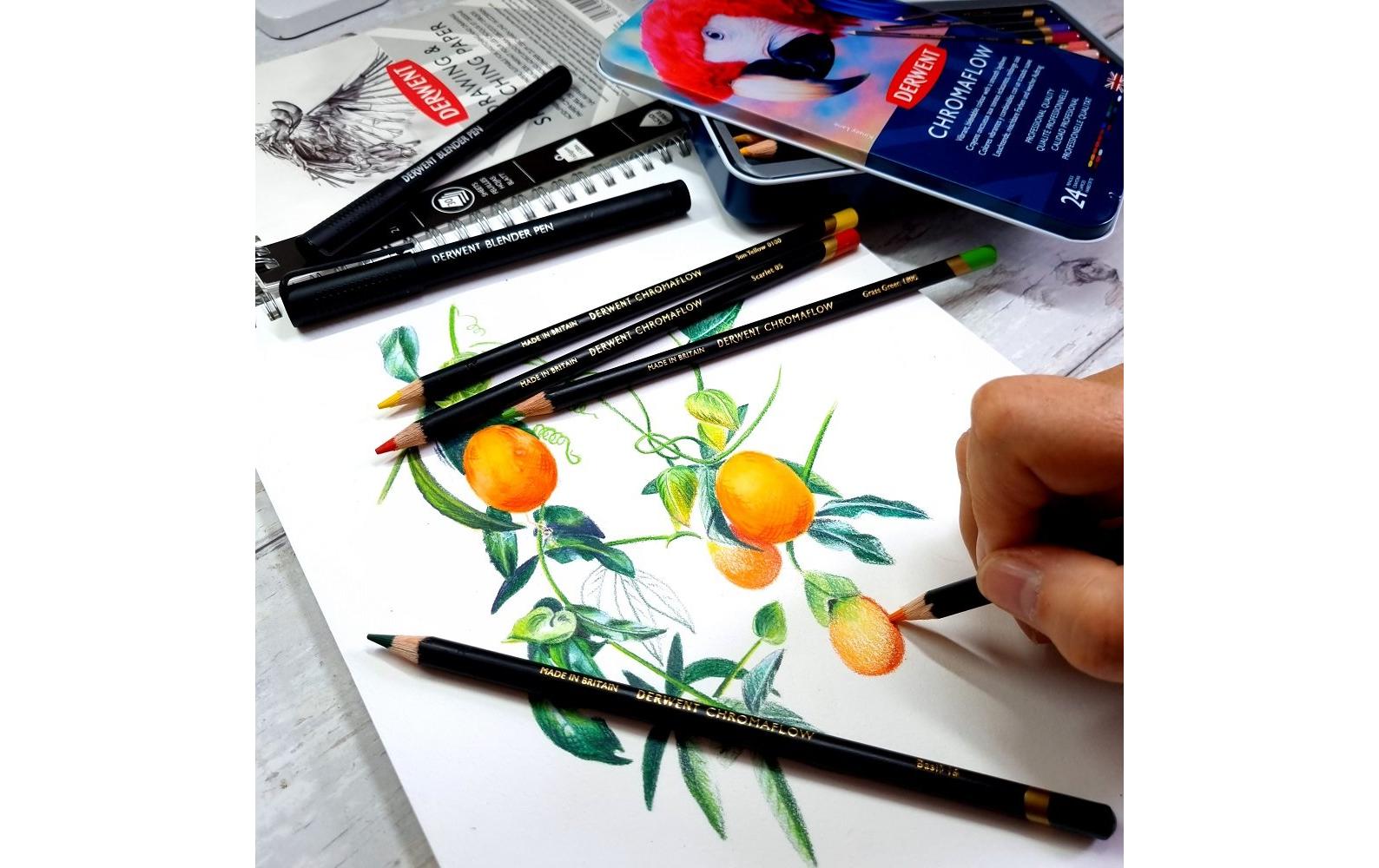 Derwent Chromaflow Buntstifte, mehrfarbig, 24-teilig