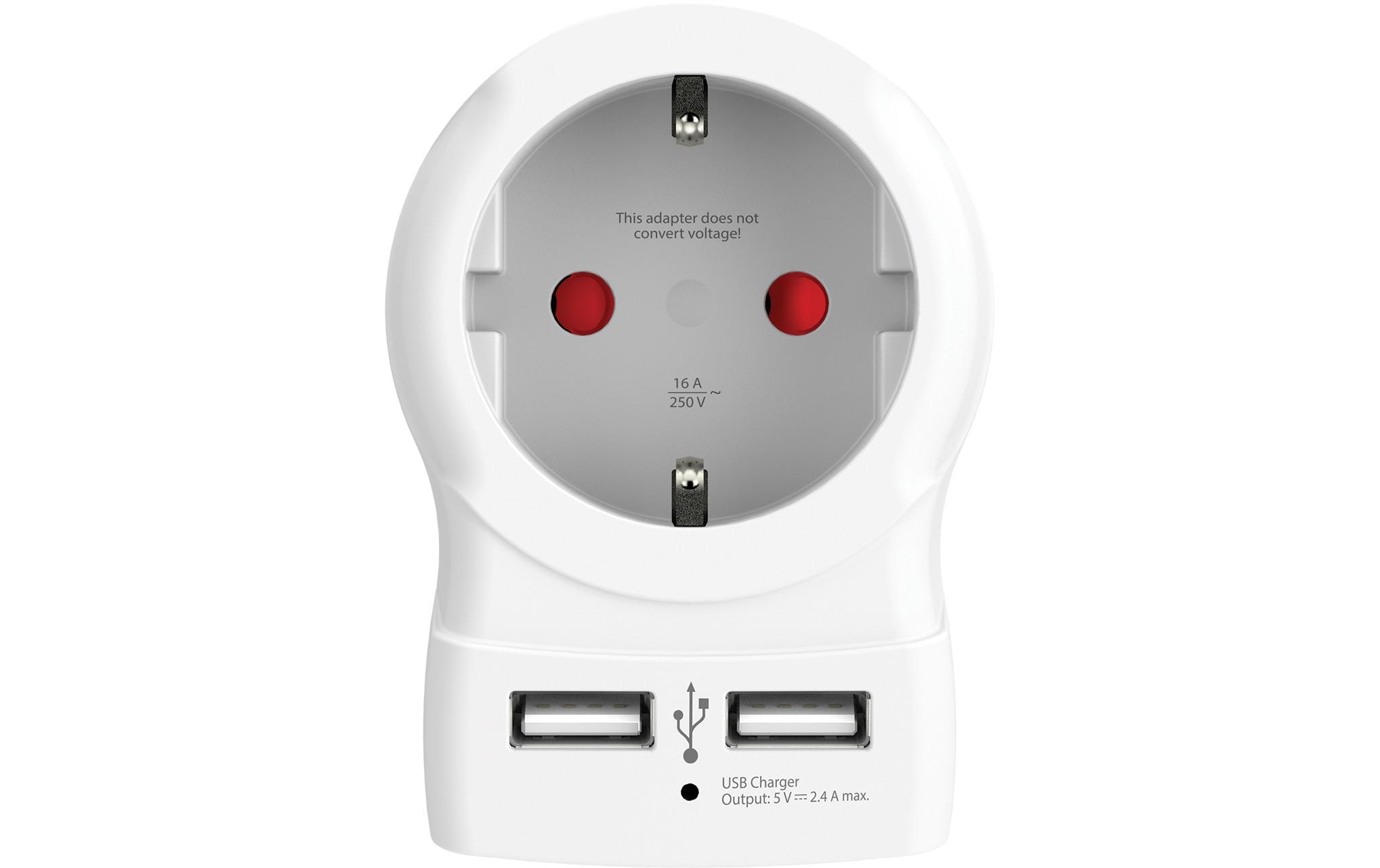 SKROSS Reiseadapter Country Europe / Europe, USB