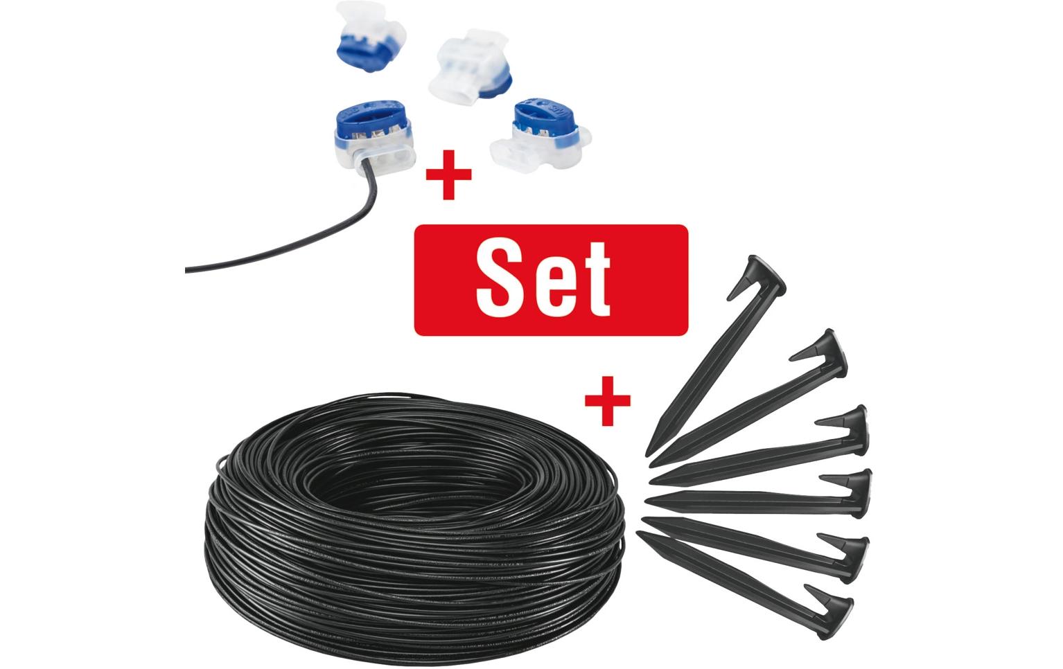 solo by AL-KO Verlegeset (Schleifendraht, Bodennägel, Kabelverbinder)