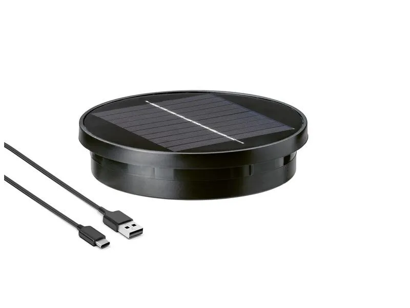 STT Solarpanel USB Ersatz, Rund, Schwarz STT Solarpanel USB Ersatz, Rund, Schwarz