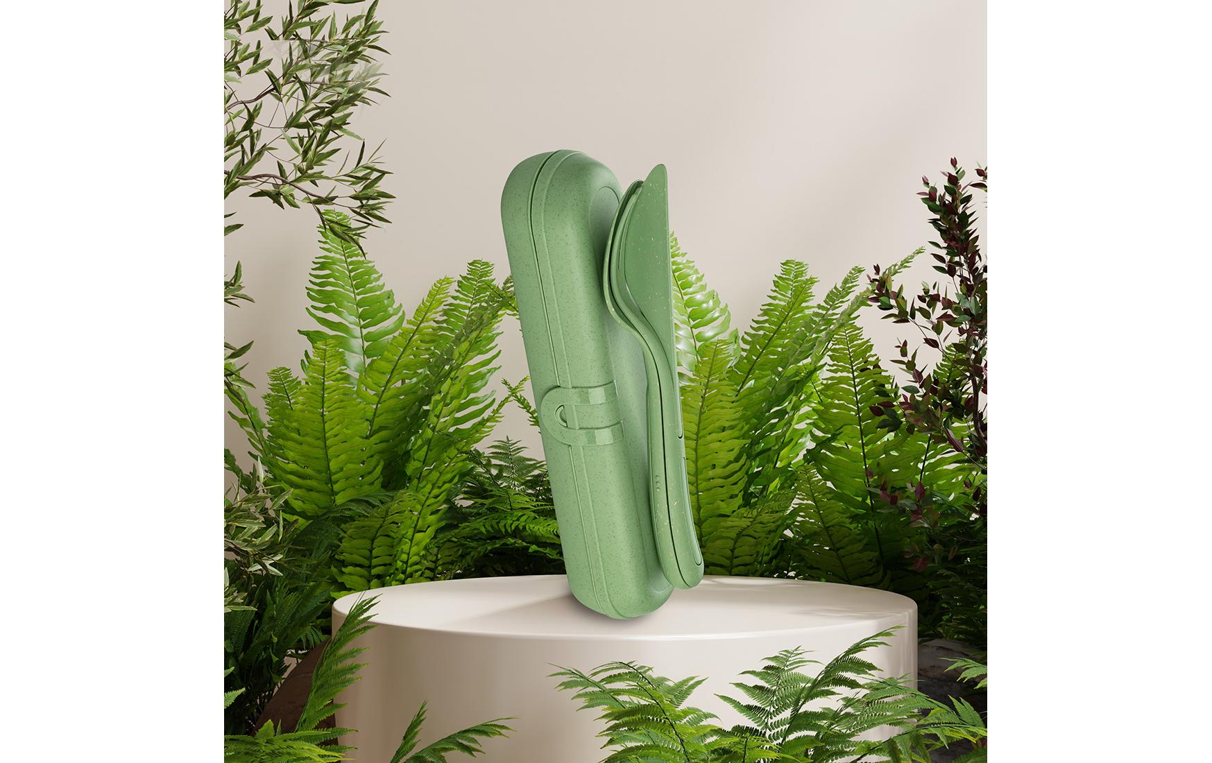 Koziol Besteck-Set to go Klikk Ready 3-teilig, Grau