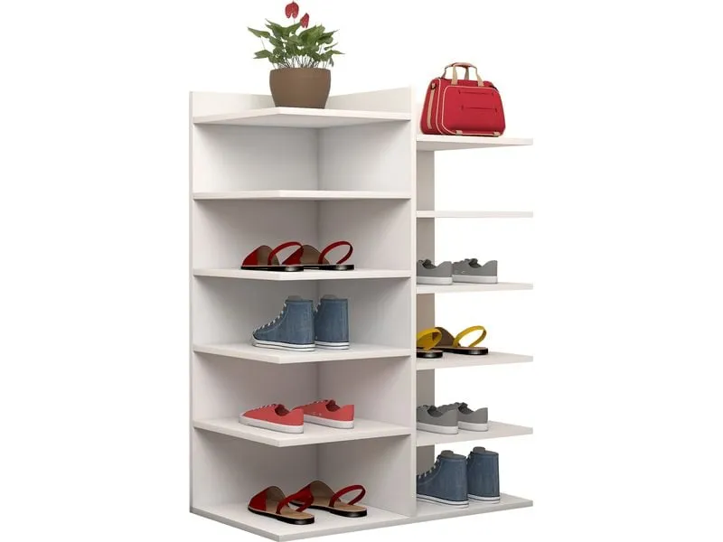 VCM Schuhregal Enosa 60 x 80 cm, Weiss