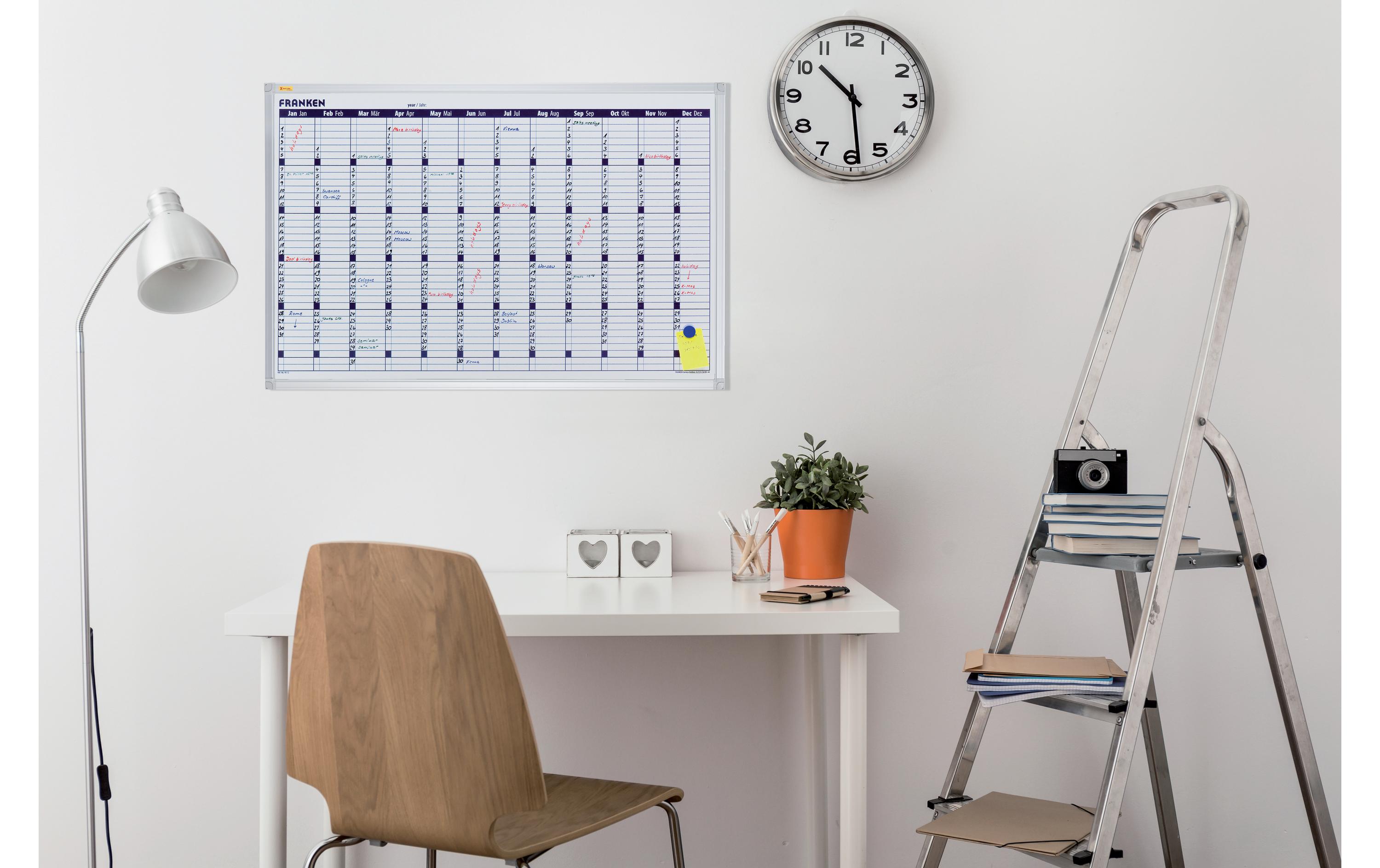 Franken Kalender Jahreskalender X-tra!Line 60 cm x 90 cm, Weiss Franken Kalender Jahreskalender X-tra!Line 60 cm x 90 cm, Weiss