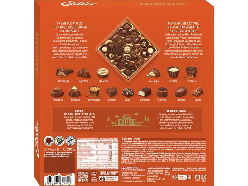 Cailler Pralinen Ambassador 210 g