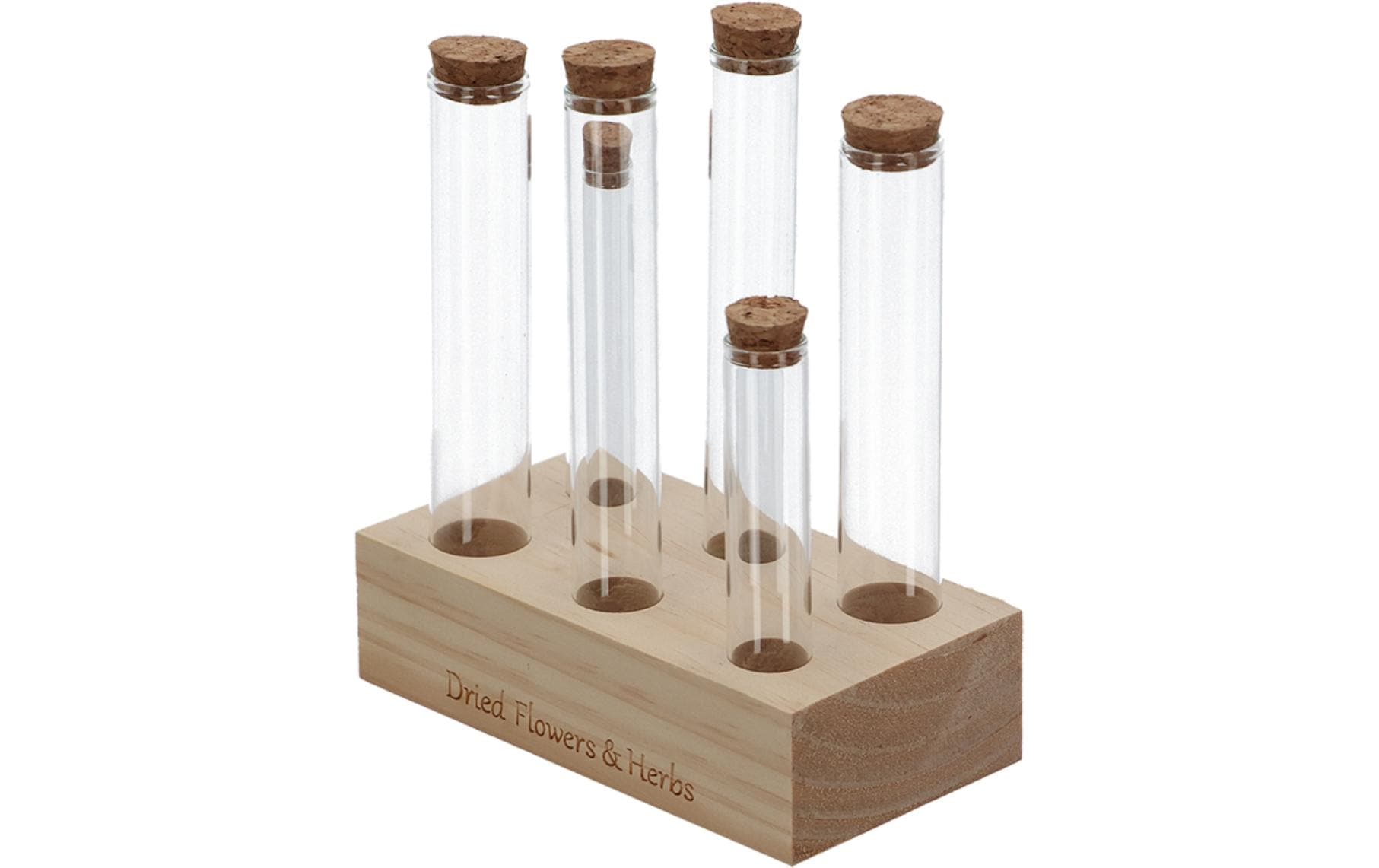 Esschert Design Vase Reagenzglas L 6 Gläser, 17.5 cm, Nature/Transparent