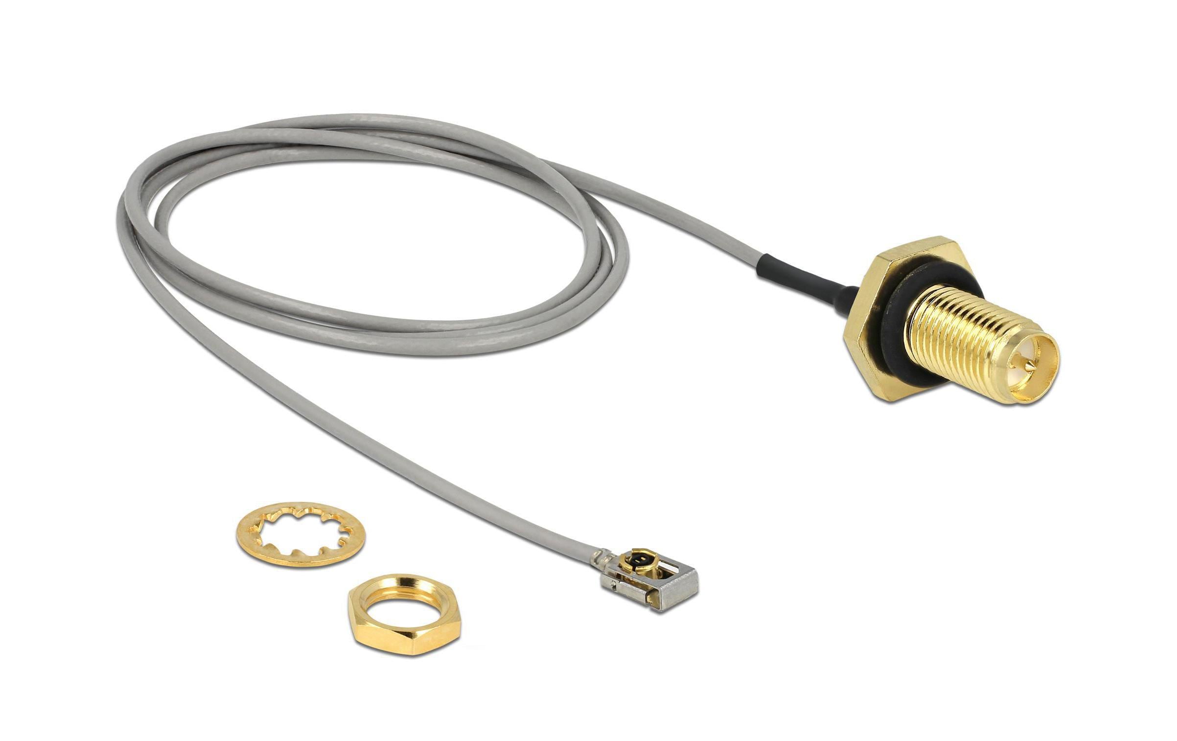 Delock Antennenkabel RP-SMA zu MHF, zum Einbau, 50cm Delock Antennenkabel RP-SMA zu MHF, zum Einbau, 50cm