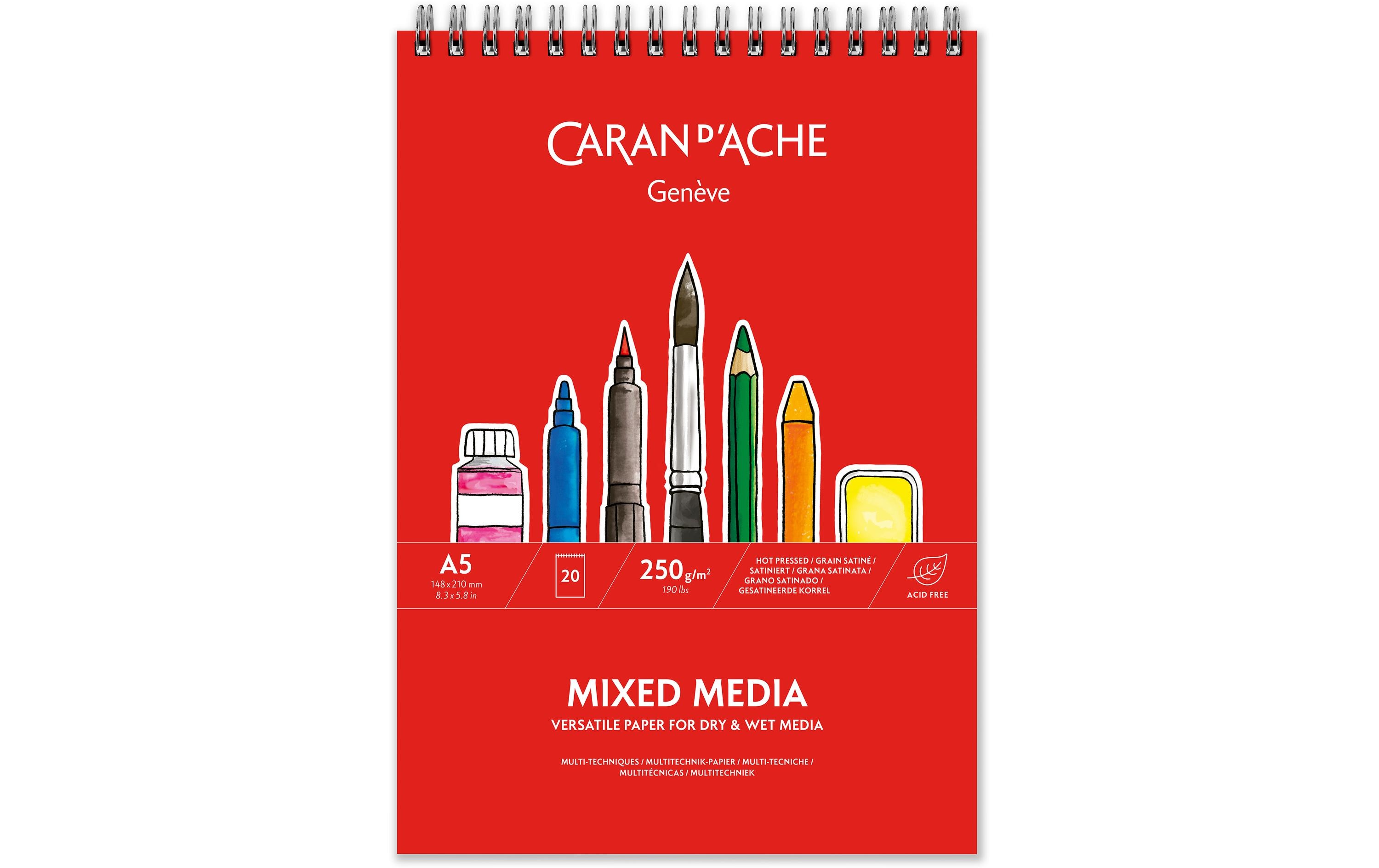 Caran d'Ache Spiralblock Multitechnik A5