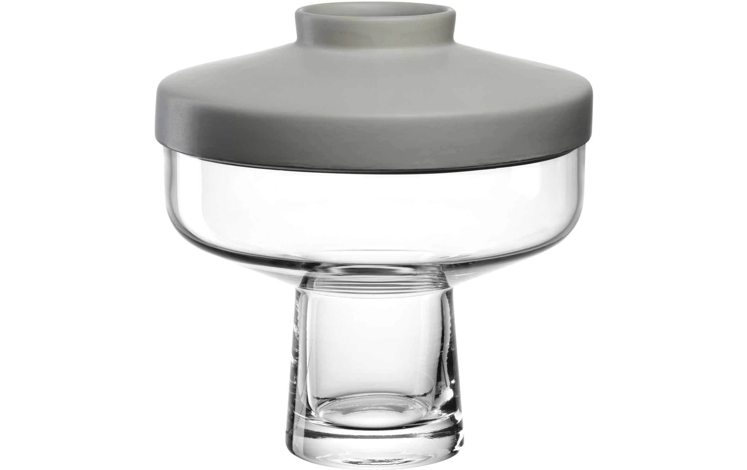 Leonardo Vase + Top Riva 22 cm, Transparent