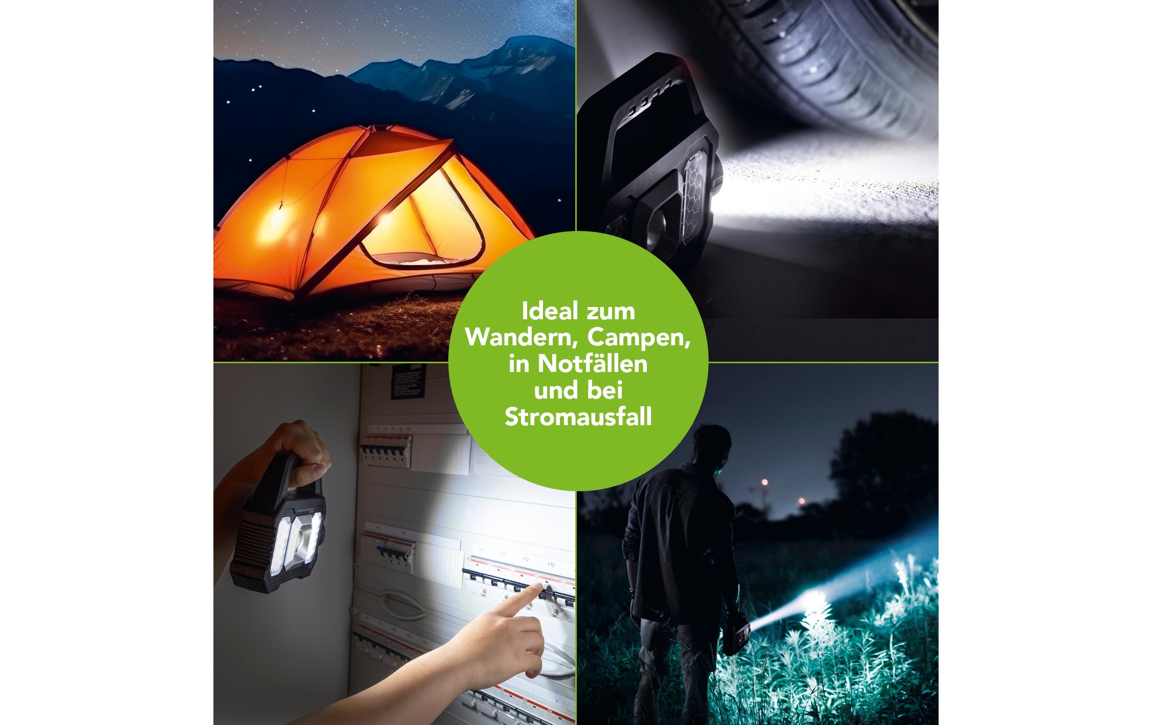 EASYmaxx Arbeitsleuchte Solar-Leuchte 3.7 V